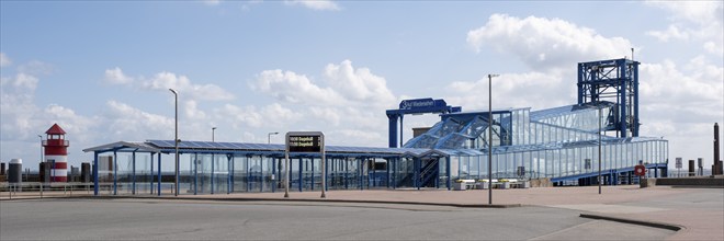 Ferry terminal, Wyk, Föhr, North Sea island, North Frisia, Schleswig-Holstein, Germany, Europe