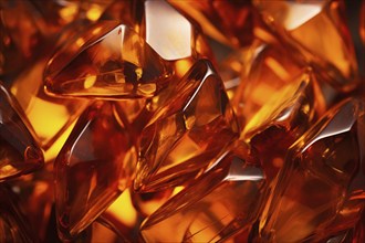 Close up of amber crystal. KI generiert, generiert AI generated