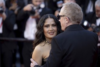 Cannes, France, 18.5.2024: Salma Hayek and Francois-Henri Pinault at the premiere of Emilia Perez