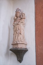 Terracotta Madonna, St Mary's Church, Kalbensteinberg, Middle Franconia, Bavaria, Germany, Europe