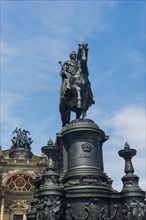 King John and Semper Opera House in the Old Town, architecture, attraction, famous, equestrian