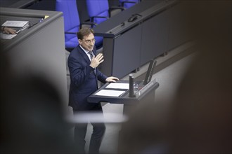 Thorsten Lieb, Member of the German Bundestag (FDP), delivers a speech in the plenary session of