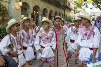 Oaxaca, Mexico, Students from Santa Maria Zacatepec in the Putla District of Oaxaca. They had just