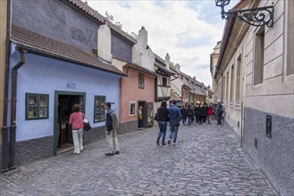 Franz Kafka House, Golden Lane, Prague, Bohemia, Czech Republic, Europe