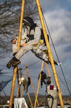 Beginning of the eviction of the Lützerath hamlet, camp of climate activists and squatters, at the