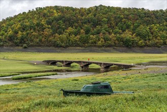 The Edersee, near Waldeck, the third largest reservoir in Germany, currently has only just under