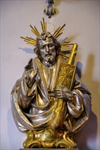 Statue, St Jude Thaddeus, Parish Church of the Holy Spirit, Munich, Upper Bavaria, Bavaria,