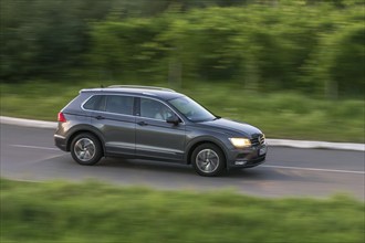 Car in evening traffic, SUV, Baden-Württemberg, Germany, Europe