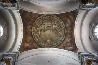 Interior view, ceiling painting, false dome, painted in 1716 by Francesco Marchini, Church of St