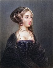 Anne Boleyn, also called Bullen, 1507-1536, second woman of Henry VIII, From the book Lodge's