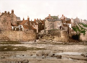 Robin Hood Bay. Whitby, a small town in the English Unitary Authority of North Yorkshire, c. 1890,