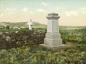 Graves of British soldiers, Battlefield of Majura Hill, South Africa, digitally restored