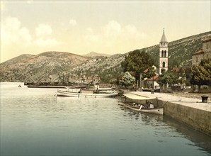 Gravosa, Dubrovnik, district of Gruz, water front, Dalmatia, Croatia, Austro-Hungary, digitally