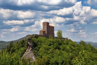 View of Trifels Castle near Annweiler (Palatinate Forest, Germany)