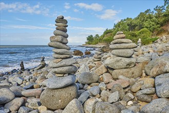 Nature landscape of stones on a beach between Cairns and Port Douglas in spring, Australia, Oceania