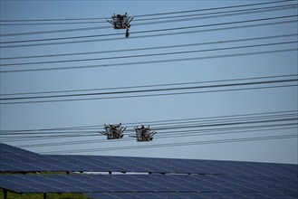 Construction of a new line route, 380 KV extra-high voltage line between Osterath and Gohr, near