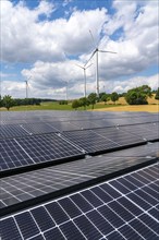 Wind farm near Lichtenau, Ostwestfalen-Lippe, a 100 kW solar power system was installed on the