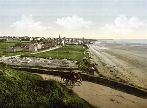 General view, St. Pair, France, ca 1890, Historical, digitally restored reproduction from a 19th