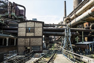 Former steelworks, Völklingen Ironworks, UNESCO World Heritage Site, Völklingen, Saarland, Germany,