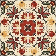 Traditional Bulgarian embroidery vector pattern