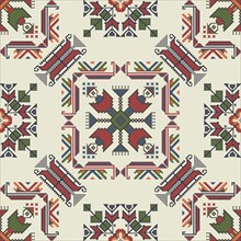 Traditional Bulgarian embroidery vector pattern