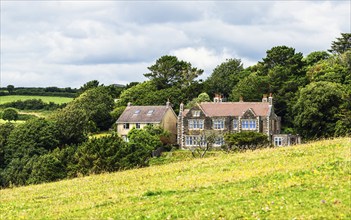 Battisborough House, Battisborough Cross, English village, Mothecombe, Plymouth, South Devon,