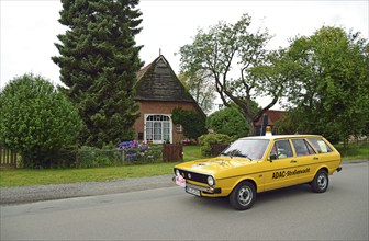 Europe, Germany, Lower Saxony, Lower Elbe Classics, classic car tour, VW Passat estate, ADAC road