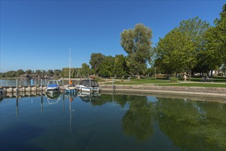 Unteruhldingen, Lake Constance, Lake Dwelling Museum, park, water reflection, reconstruction, Stone