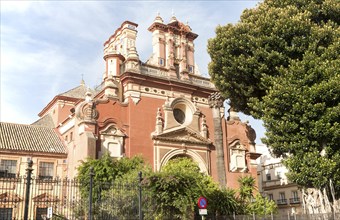 Eighteenth century church building of Iglesia de San Jacinto, Triana, Seville, Spain, Europe