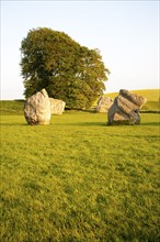 Neolithic stone circle and henge at Avebury, Wiltshire, England, UK