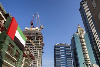 Dubai, Downtown skyscrapers and Sheik Zayed Road, United Arab Emirates, Middle East, Asia