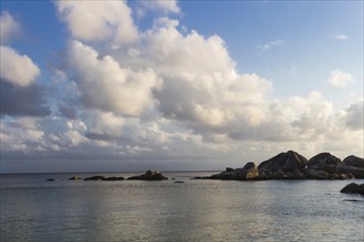 Sunset sky with beautiful clouds in the marine park