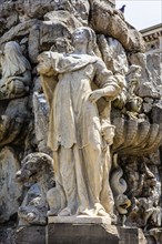 Fontana dei quattro continenti, Fountain of the Four Continents, Giovanni Mazzoleni, 1750, Piazza