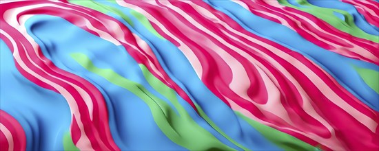 Seamless abstract pattern of vector fluid curved lines creating a dynamic ripple effect in vibrant