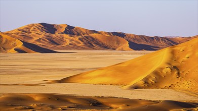 Plain between sand dunes in the Rub al Khali desert, Dhofar province, Arabian Peninsula, Sultanate