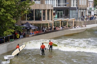 Surfing facility in the city centre of Rotterdam, Rif010, supposedly the world's first wave