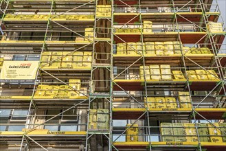 Construction site of a large building project on Huyssenallee in Essen, Huyssen Quartier,