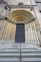 Tympanum of the Gnadenpforte of Bamberg Cathedral, re-consecration of the cathedral in 1237,