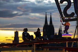 Happy Colonia funfair, Corona-compliant funfair at the Deutzer Werft, on the Rhine, Cologne