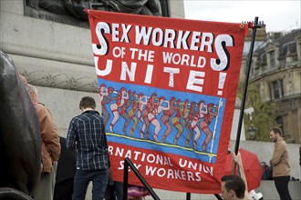 May Day march and rally at Trafalgar Square, London, England, UK May 1st, 2010 Sex Workers of the