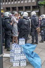 Police operation at a demonstration against the planned assembly law in North Rhine-Westphalia, in