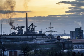 Hüttenwerke Krupp-Mannesmann, HKM in Duisburg-Hüttenheim, coking plant and 2 blast furnaces, North