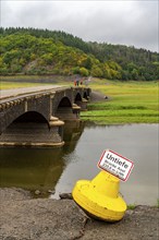 The Edersee, near Waldeck, the third largest reservoir in Germany, currently has only just under