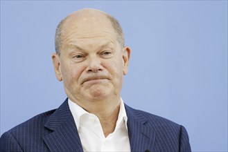 Olaf Scholz (SPD), Federal Chancellor, on his way to the Federal Press Conference, bpk, Federal