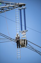 Construction of a new line route, 380 KV extra-high voltage line between Osterath and Gohr, near