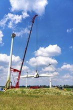 Repowering of a wind farm near Issum, 9 older wind turbines from the manufacturer Enercon (model