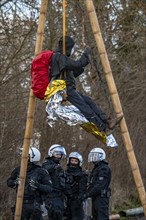 Beginning of the eviction of the Lützerath hamlet, camp of climate activists and squatters, at the