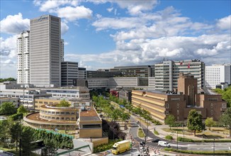 Rotterdam skyline, city centre, Erasmus MC building, Erasmus University Medical Center, clinic,