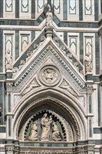 Facade of the Cathedral of Santa Maria del Fiore, Duomo, building, architecture, history, culture,