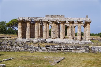 Paestum archaeological site and ruins, UNESCO World Heritage Site, in the province of Salerno.